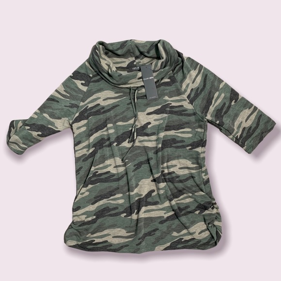 NWT COIN104 Camo French Terry Cloth Drawstring T shirt - Picture 2 of 6